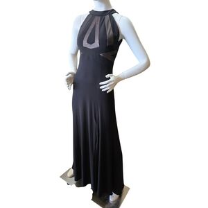 Morgan & Co. Elegant Black Maxi Dress Formal Evening Gown Sz 3/4